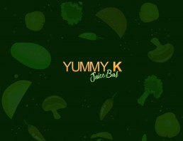 Yummy K juice bar logo logotype identité visuelle graphisme