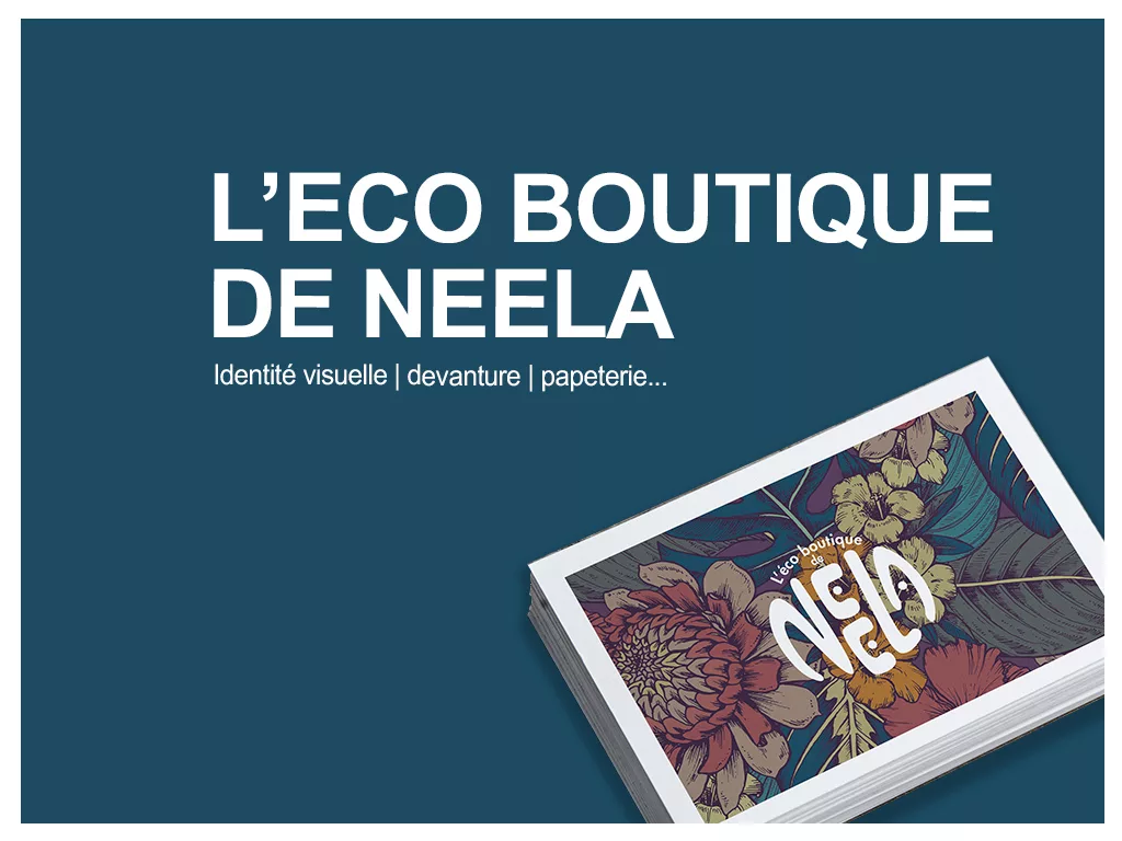 L'éco boutique de Nella identité visuelle logotype logo devanture enseigne bois papeterie signalétique vitrine