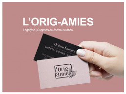 L'orig-amies logotype supports de communication salon de beauté onglerie soins esthétique