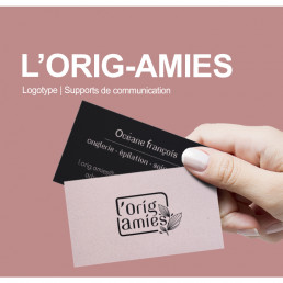 L'orig-amies logotype supports de communication salon de beauté onglerie soins esthétique