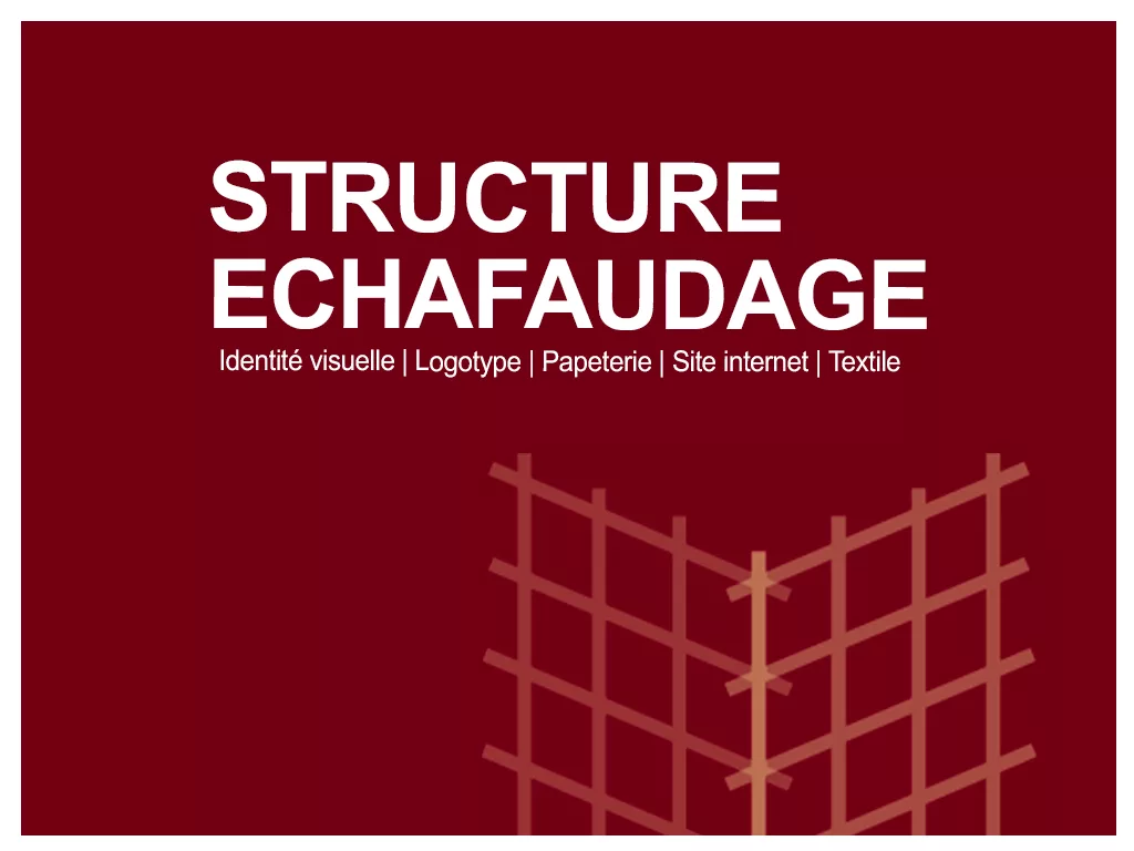Strucutre échafaudage identité visuelle logotype papeterie site internet covering bâche publicitaire Savoie