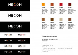 Necoh identité visuelle charte graphique logotype logo support de communication graphisme cabinet expertise conseil